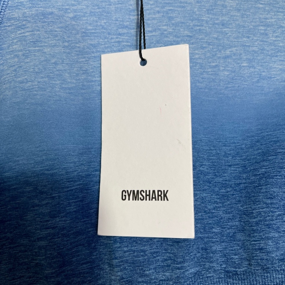 NWT Gymshark Adapt Ombre Seamless Set - Powder Blue Marl/Luna Blue - Size S - Picture 6 of 16
